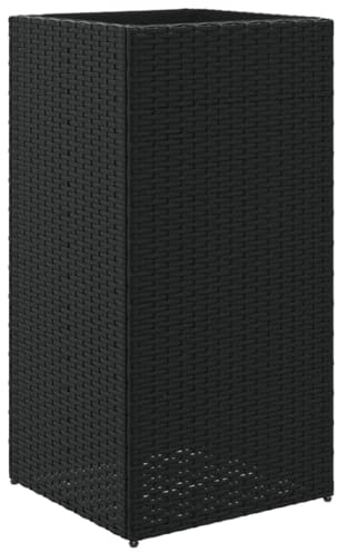 vidaXL Pflanzkübel Schwarz 40x40x80 cm Poly Rattan
