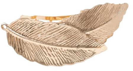 Haarspangen Metall- und Blatt-Haarspangen für Pferdeschwanz, Haarschmuck, Mode und Damen, Retro-Stil, Minimalistisch, Hochzeit, Partei (Gold)