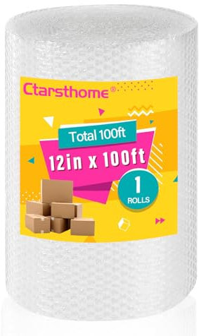30,5 cm x 30,5 m Gesamtpolsterung, Luftpolsterfolie für zusätzlichen Schutz, Verpackungsversandtaschen, Nylon-Wickelrollen, bewegliche Polsterung, Zubehör für Umzug und Versand, perforiert alle 30,5
