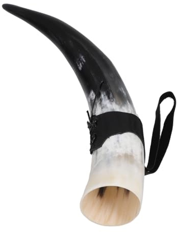 PRETYZOOM Corne À Boire Viking 2 Pièces Grande Capacité Pour Bière Vin Et Hydromel Tasse En Corne De Bœuf D’Inspiration Médiévale Décor Rustique Pour Soirées À Thème