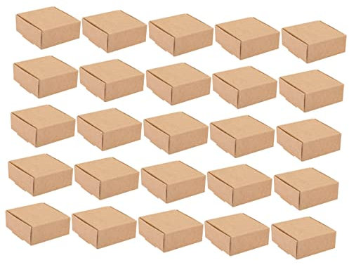 STOBOK 25stücke Braune Kraftpapier Versandverpackungen Stabile Papierboxen Als Umzugs Aufbewahrungsboxen Faltbare Pappkartons Für Kleine Gegenstände Nachhaltige Packhilfen Für Versand