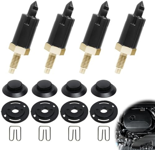 Juego de 4 Fijaciones Soporte Cubre Motor 2.0 HDI Compatible para Berlingo C4 C5 Xantia Xsara y 206 306 307 406 607 806 Expert 0137F6 13711 Clips Pernos，Tapa de Perno de Tapa Del Motor