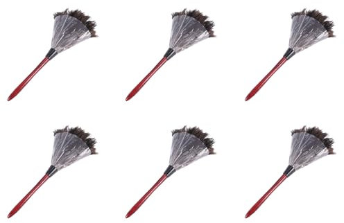 Pyugxab 6X Limpieza de Avestruz Pluma Plumero Plumero de Avestruz Plumero de Avestruz Plumero Suave Desde Muebles hasta Aspas de Abanico de Trabajos Color de la Foto
