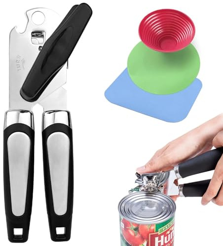 GZLFH 3 apriscatole in gomma, con apribottiglie multifunzione, rosso/blu/verde, antiscivolo e resistente al calore, sacchetto del opp + scatola di colore, adatto per persone anziane con mani deboli