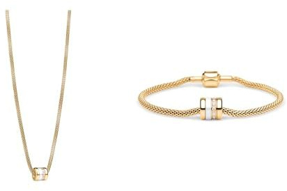 BERING Damen Ebro Set | Halskette und Armband aus Edelstahl in Gold