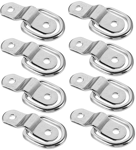 ZUNOXAZ 8pcs Heavy Duty D Ring Tie Down Anchor Mounting Plate for Car Trailer Easy Installation Tie Down Hook for Luggage Bike Racks and More
