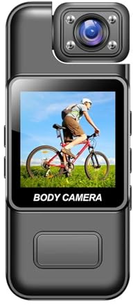 POAHNCU Fotocamera Sportiva, Mini Telecamera Wi-Fi 4K HD, videoregistratore Digitale, Obiettivo Girevole a 180°, videocamera Portatile da 64 GB per vlog di Ciclismo/Animali Domestici