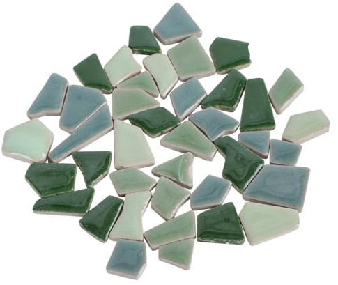 TOYANDONA Pietre per Mosaico Fai da Te 500 G in Ceramica Smaltata Irregolare, Piccole Piastrelle Colorate per Decorazioni Artistiche e Rivestimenti Creativi