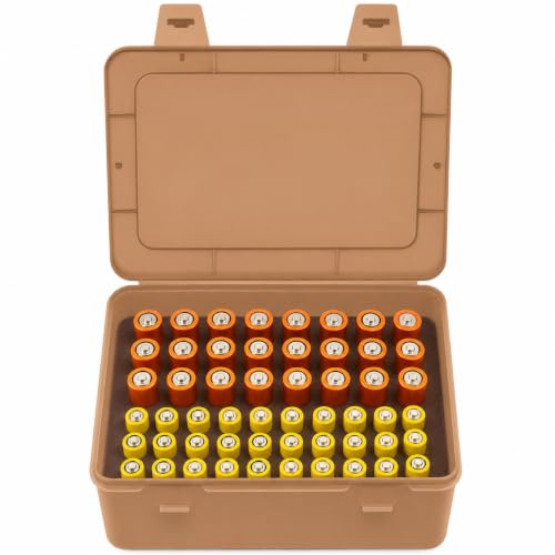 BT-618 - Caja de almacenamiento de pilas (225 pilas para bloque de 9 V, AAA, C, D, 1,5 V, color marrón, S)