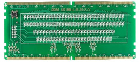 JSGHGDF Testing Card Notebook DDR5 RDIMM/UDIMM Memory Tester Tool with LED Light Diagnosis Card Tester Computer Adapter Board