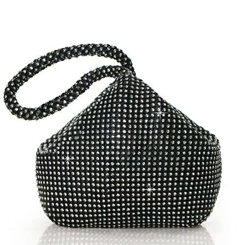 BABEYOND Damen Handtasche Schwarz 20 x 17.5 x 5 cm Clutch Hochzeit Party Elegante Abschlussball Braut Zubehör