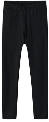 Dovio UPF 50+ Kids Swim Pants, Girls Boys Swimming Leggings UV Protection Long Elastic Beach Surfing, Black, 10