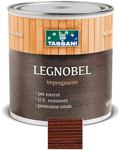 Legnobel Impregnante a Solvente Vernice per Legno Tassani 2,5 Lt - Varie Colorazioni (Mogano)