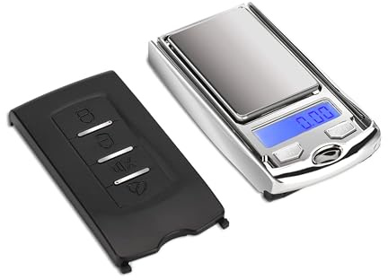 Yasta Bilancia Digitale di Precisione 0.01g - 200g, Bilancino Elettronico Tascabile con Design a Portachiavi Telecomando, per Gioielli, Oro e Monete