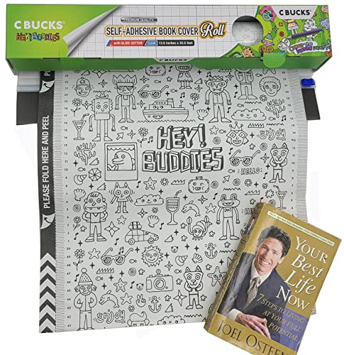 Clear Paperback Book Cover Protector Includes Slider - Covers Upto 20 Books (13in x 33.5ft)