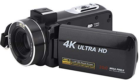 Videocamera Digitale 4K HD, Videocamera DV Resistente Alle Vibrazioni con Zoom 18x, con Touch Screen Colorato da 3 Pollici, per la Fotografia All'aperto
