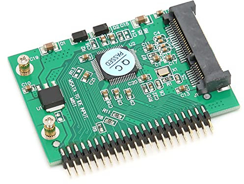 ASHATA Mini PCI-e mSATA SSD a IDE Tarjeta adaptadora de 44 Pines, Tarjeta adaptadora Mini PCIE MSATA SSD a 44 Pines IDE Lector convertidor de Disco Duro Accesorios de computadora