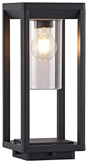 Outdoor Lights 'Estami' (Modern) in Black Made of Aluminium (1 Light Source, E27) from Lindby | Pillar Lights, Garden Light, Path Light, Bollard Light, Path lamp, Pillar Light