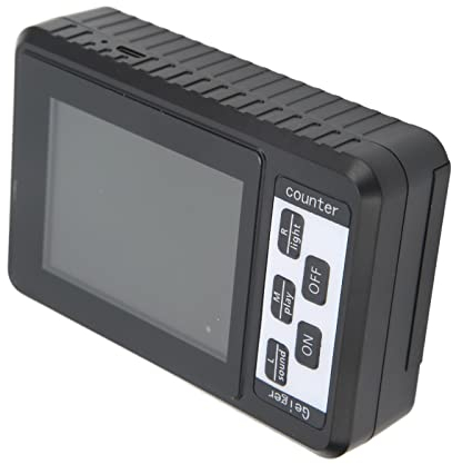 Bewinner Geigerzähler, LCD-Nuklearstrahlungsdetektor, Strahlentester mit Dosisalarm, Hintergrundbeleuchtungsanzeige, Hochgenaues Strahlungsdosimeter-Überwachungsgerät(Schwarz)