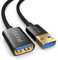 PAXO USB A Verlängerung 5m High-Speed 10 Gbps USB Verlängerungskabel mit USB 3.2 Standard (3.0 abwärtskompatibel), USB Kabel Verlängerung, schwarz
