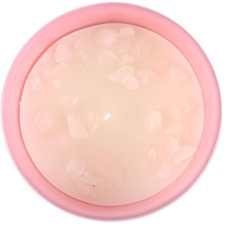 UK Aries Zodiac Candle with Cedarwood Fragrance, Rose Quartz Crystal, and Spiritual Compassion - Care Candle