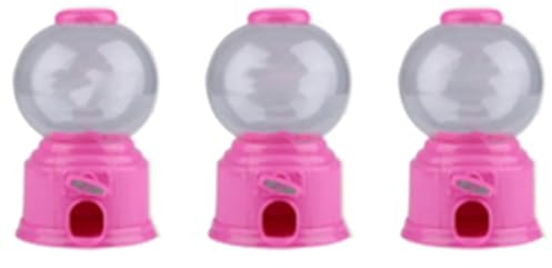 Tyatocepy 3X Cute Sweets Mini Candy Machine Bubble Gumball Dispenser Coin Bank Kids Toy Multicolor Random,About 14.5 x 8.7cm