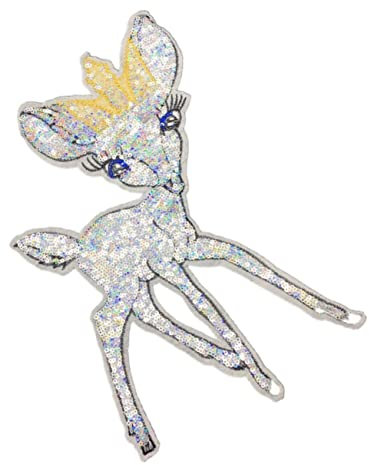 STOBOK Sequin Stickerei Flicken Niedlicher Reh-patch Für Kleidung Applikationen Für Junge Mädchen Und Frauen Zum Dekorieren Und Reparieren Von Jeans Taschen Und Mehr