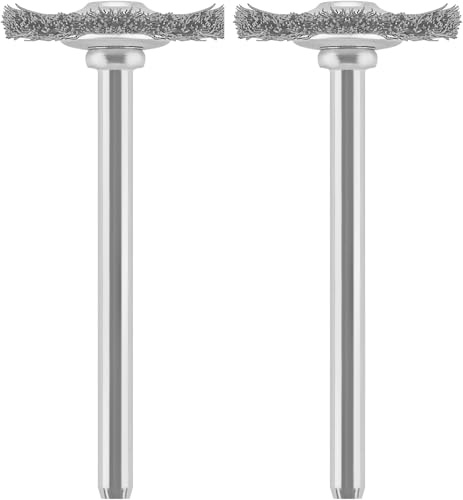 Dremel 428 Carbon Steel Brush Accessory Set, 2 Brushes (19 mm) for Cleaning and Removing Rust of Metal Materials (Pack of 5)