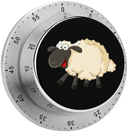 Cute Sheep Cartoon Mechanical Kitchen Timers for Cooking Countdown Egg Timer Magnetic Back Baking Fitness