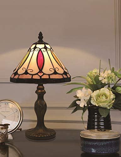 Faucet 8 inch Creative Stained Glass Pastoral Retro Antique Table lamp Bedside lamp Desk lamp for Living Room Bedroom water-tap