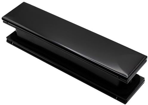 12 Letterplate Door Letterbox for uPVC, Composite and Timber Doors - Premium Draught Proof, Thermal Insulation & Noise Reduction 20-40 Black