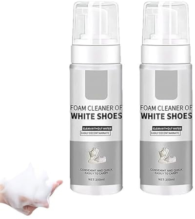 Unbloo Foam Shoe Cleaner, Unbloo Water-Free Foam Shoe Cleaner, White Trainer Cleaners, Shoes Cleaning Kit, White Trainer Cleaning Kits, Waterless Trainers & Boots Cleaners for Sneakers, Canvas