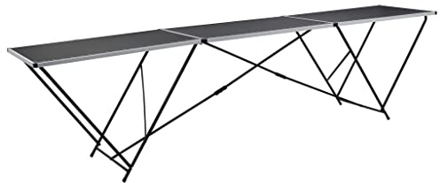 WSJHUHK Folding Pasting Table MDF and Aluminium 300x60x78 cm