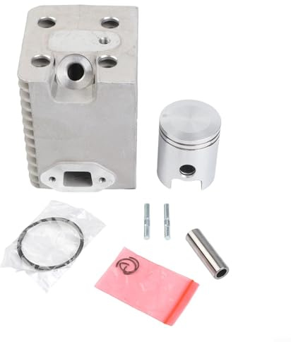 Volakebeing 45 mm Zylindersatz mit Kolbendichtungssatz für Wacker WM80 BS500 BS600 BS700 Benzinverdichter und Stampfer, inklusive Metallzylinder, 4 Kolbenringe, Kolbenbolzen,