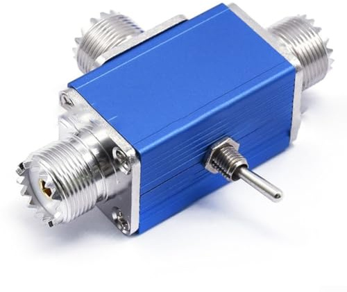 CB/HAM Antennen-Koaxialschalter, 100 W, 1-30 MHz, bidirektional, für Basisstation, mobile Handfunkgeräte, Blau, 73 x 58 x 25 mm (SL-16)