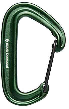 Black Diamond Miniwire Carabiner Grün - Leichter robuster Drahtschnapper Karabiner, Größe One Size - Farbe Green