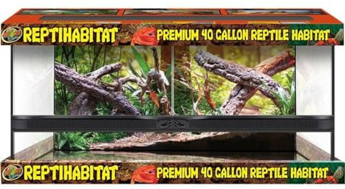 Zoo Med Reptihabitat – Käfig für Reptilien und Amphibien aus Glas und Stahl, mehrseitige Belüftung, mit Kabeldurchführungen, 91 x 46 x 46 cm