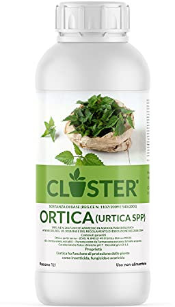 CLOSTER Macerato Di Ortica - Fertilizzante per Fertirrigazione - Potenzia Le Difese Contro Insetti Parassiti Funghi Su Piante Orto Giardino Fiori Frutta (1 LT)