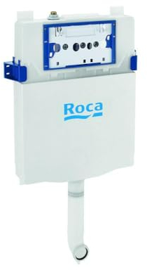 Roca A890070200 Cisterna Basic Tank One Compact Doble Eescarga para Inodoro Tanque Alto o Empotrable, Blanco