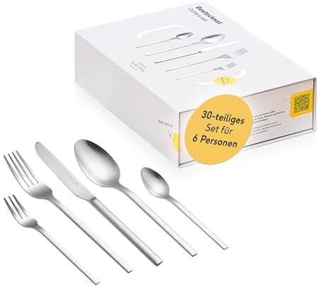 SILBERTHAL Set de cubiertos para 6 personas - Cubertería acero inoxidable 30 piezas