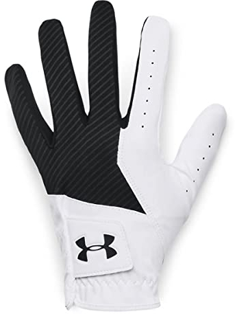 Under Armour Mens Full Finger Gloves Ua Medal Golf Glove, Black, 1349705-001, LMD