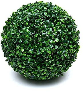 Herbests Buchsbaumkugel Buchsbaum Kugel,Ø28CM Grün Künstliche Buchsbaumkugel Buchskugel Pflanzen Rund Hängend Kunstpflanze für Innen- und Außenbereich Garten Hochzeit Haus Balkon Hof Dekoration