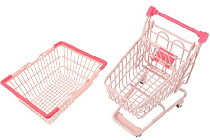 jojofuny Panier De Courses Mini pour Garçon Fille Caddie Portable Compact Caddie pour Garçon Fille Mini De Décoration
