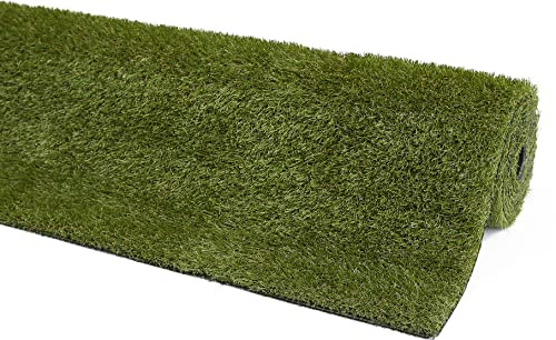 andiamo Premium Kunstrasen Marbella wetterfester Rasenteppich besonders strapzierfähig und pflegeleicht Florhöhe 28mm 133 x 300 cm grün