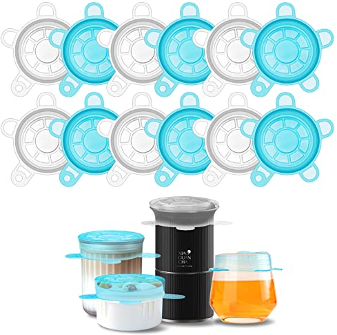 Small Silicone Stretch Lids, 12PCS 2.6/6.5cm Zero Waste Reusable Silicon Container Lids Covers for Jars Bowls Cups Bottles Cans Pots (12PCS, Small)