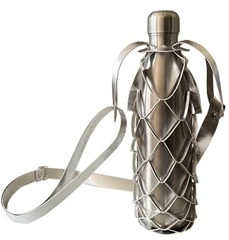 VINSTRIP® Cross-Bottle-Bag Flaschentasche zum Umhängen mit stufenlos verstellbarem Gurt - praktisches Accessoire für Sport, Shoppen, Reisen, Ausflüge, Festivals, am Strand, Schulweg & Arbeit