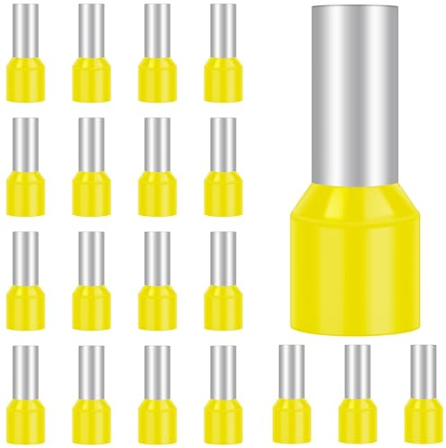 50 Pièces Cosse 25 mm² Jaune, Hanibos Embouts de Câble Isolés, Embout Fil Electrique Souple Connecteurs de Câble (25 mm² x 16 mm)