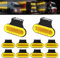 Teguangmei 10PCS LED Luces de Posición Lateral con Soporte 12-24V Posición Lateral 20 LED Luz de Advertencia Utilizada Para Luces de Marcador de Camión Remolque Caravana (Ámbar)