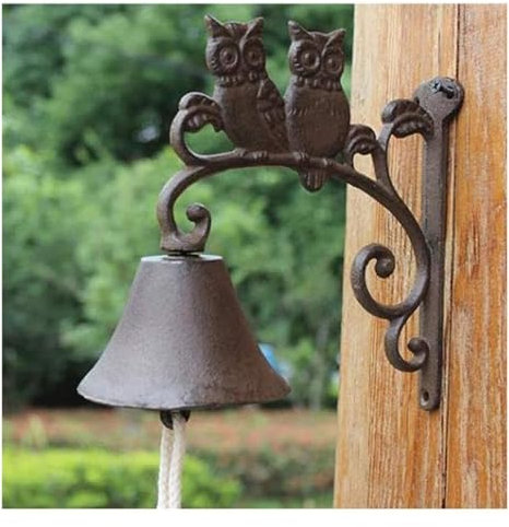 SFQEVHRZ Wandglocke für den Außenbereich Türglocke, Mediterranen Stil Tier Gusseisen Türklingel Hand Glocke Klassische Wand Dekoration Türklingel Windspiel Hängen Fit