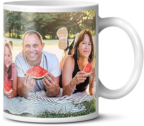 Personalised Mug with Photo, Text & Logo, 11oz Ceramic Cup (1 Photo) | Customised Coffee Tea Cup, Dishwasher Safe, Personalised Photo Gifts for Birthday Anniversary, for Men and Women, Gift Idea